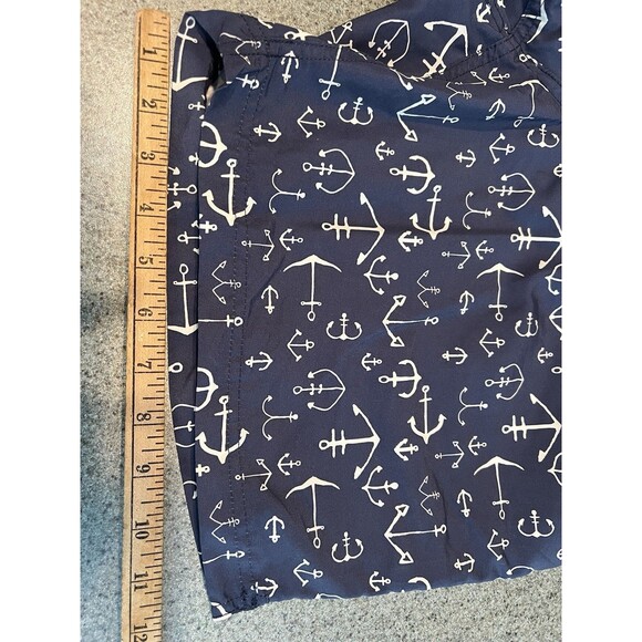 Lands End Men's Blue Anchor Swim Trunks Size Large - Picture 7 of 11